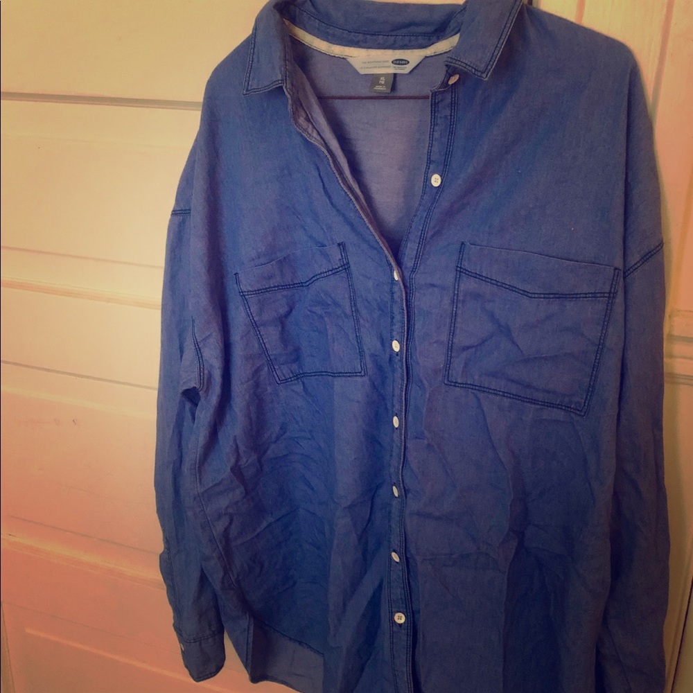 Like new jean boyfriend tunic Old Navy